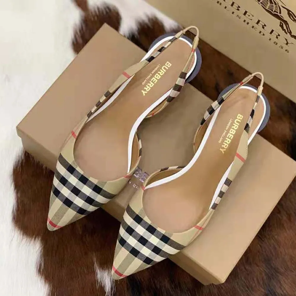 Burberry Vintage Check Slingback Pumps for Women