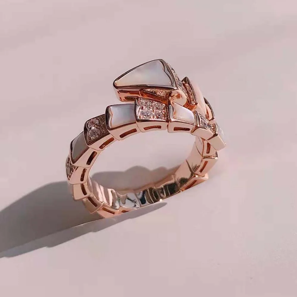 Bvlgari Serpenti Viper One-Coil Ring in 18 KT Rose Gold for Women Bvlgari Serpenti Viper One-Coil Ring in 18 KT Rose Gold for Women