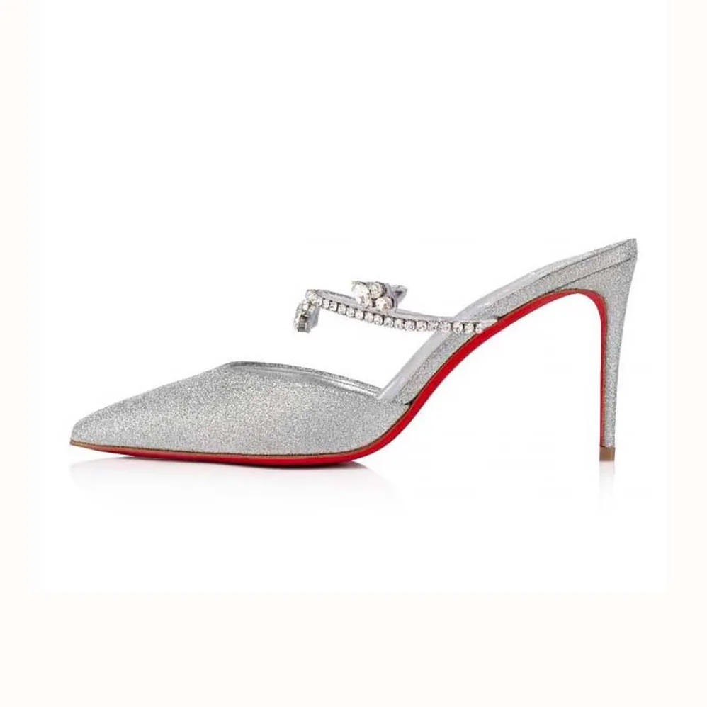 Christian Louboutin Planet Queen 100 mm Heel Height for Women in Silver Christian Louboutin Planet Queen 100 mm Heel Height for Women in Silver