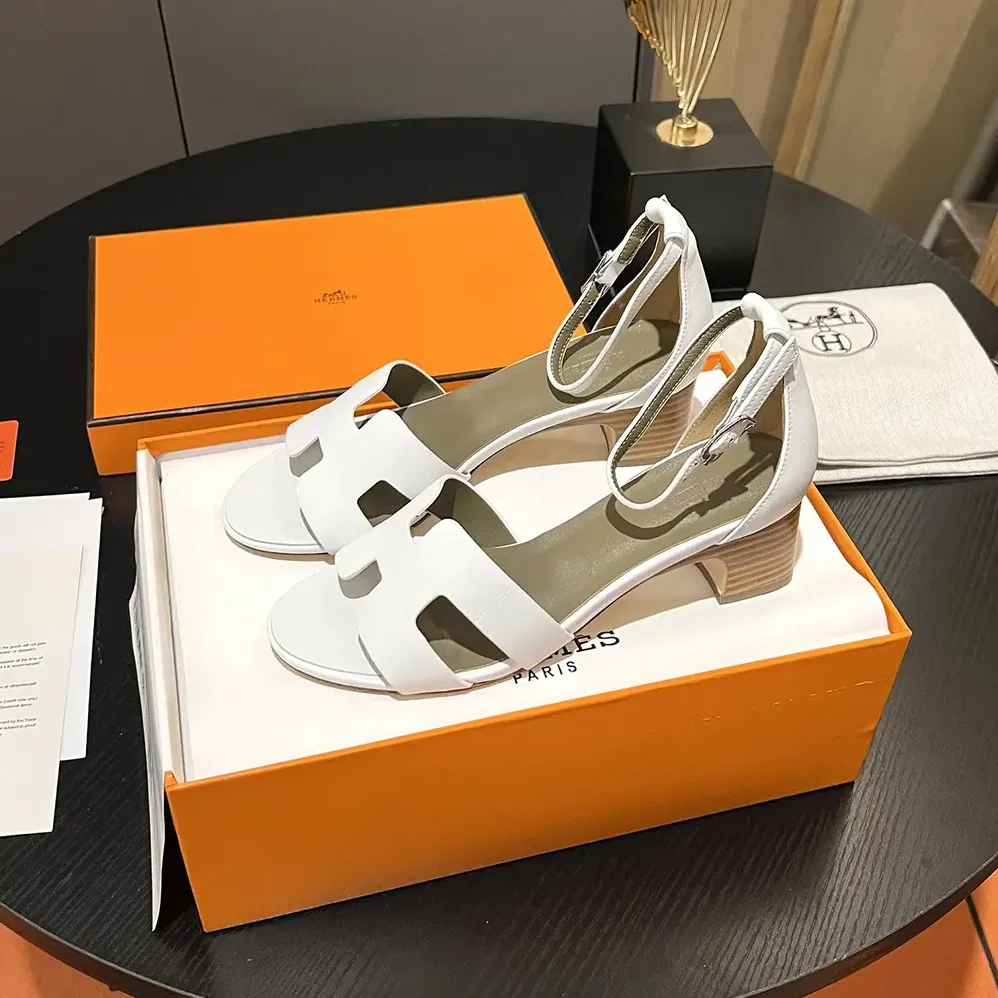 Hermes Encens 50 Sandal-White H221119Z for Women Hermes Encens 50 Sandal-White H221119Z for Women