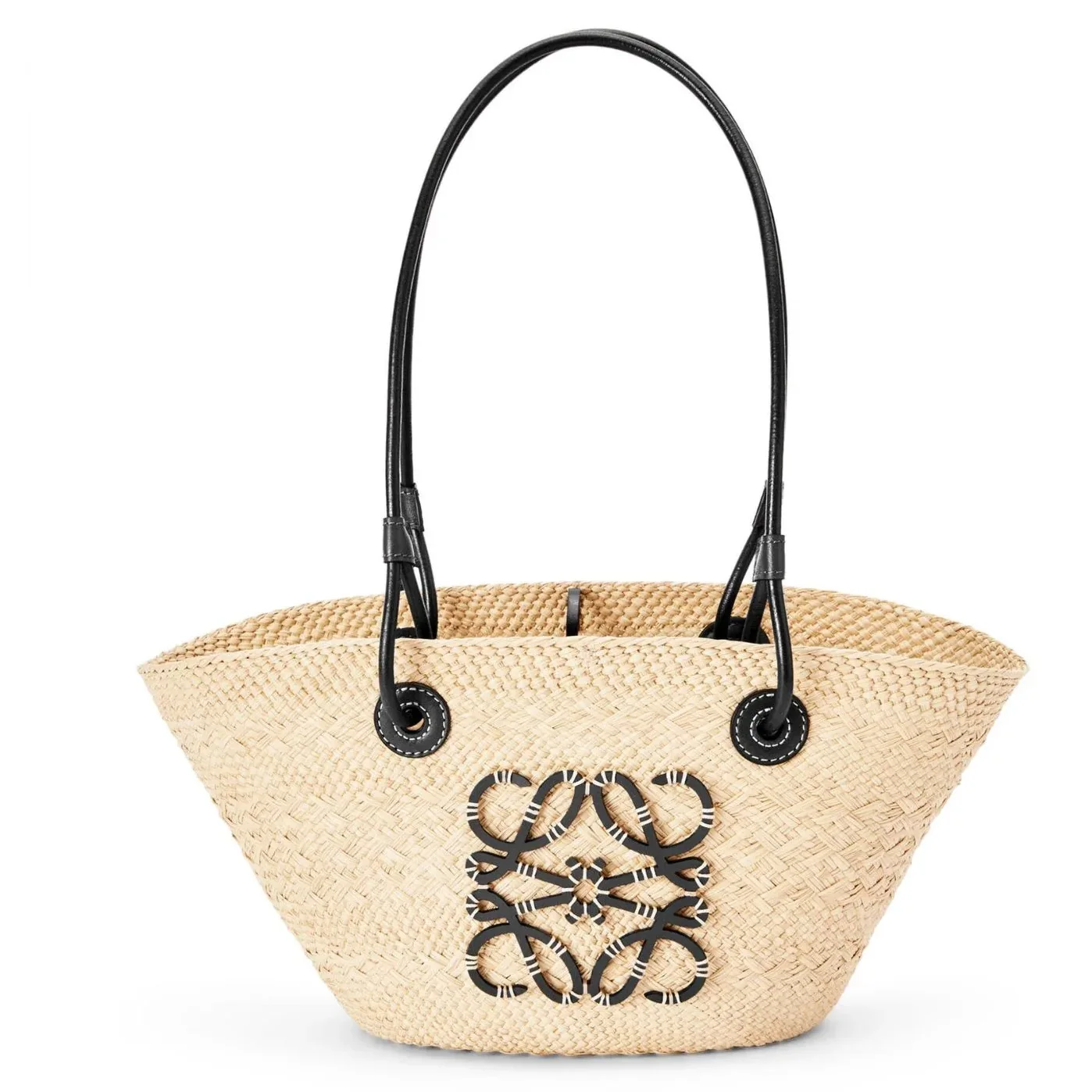 Loewe Small Anagram Basket Bag Beige/Black / A223P65X01 Loewe Small Anagram Basket Bag Beige/Black / A223P65X01