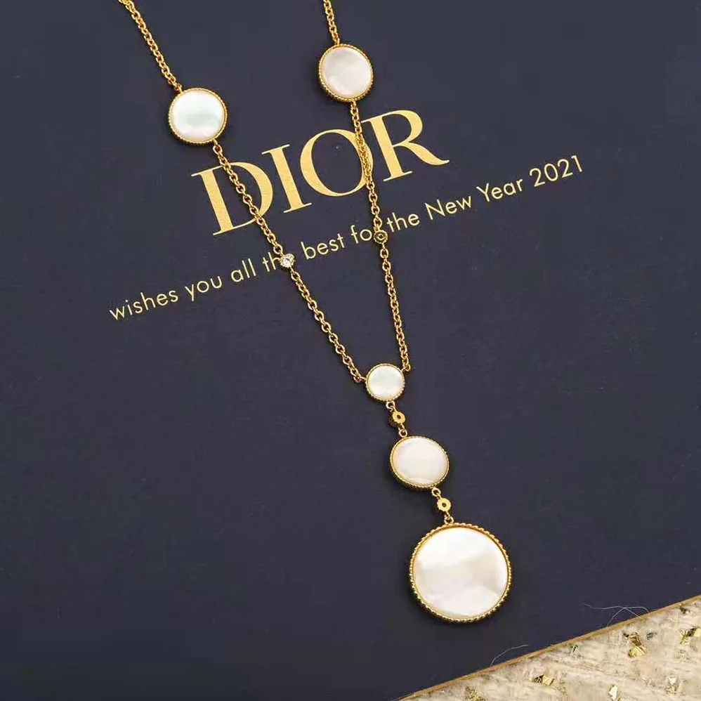 Dior Rose Des Vents Long Necklace Yellow Gold Diamonds and Mother-of for Women in Pearl Dior Rose Des Vents Long Necklace Yellow Gold Diamonds and Mother-of for Women in Pearl