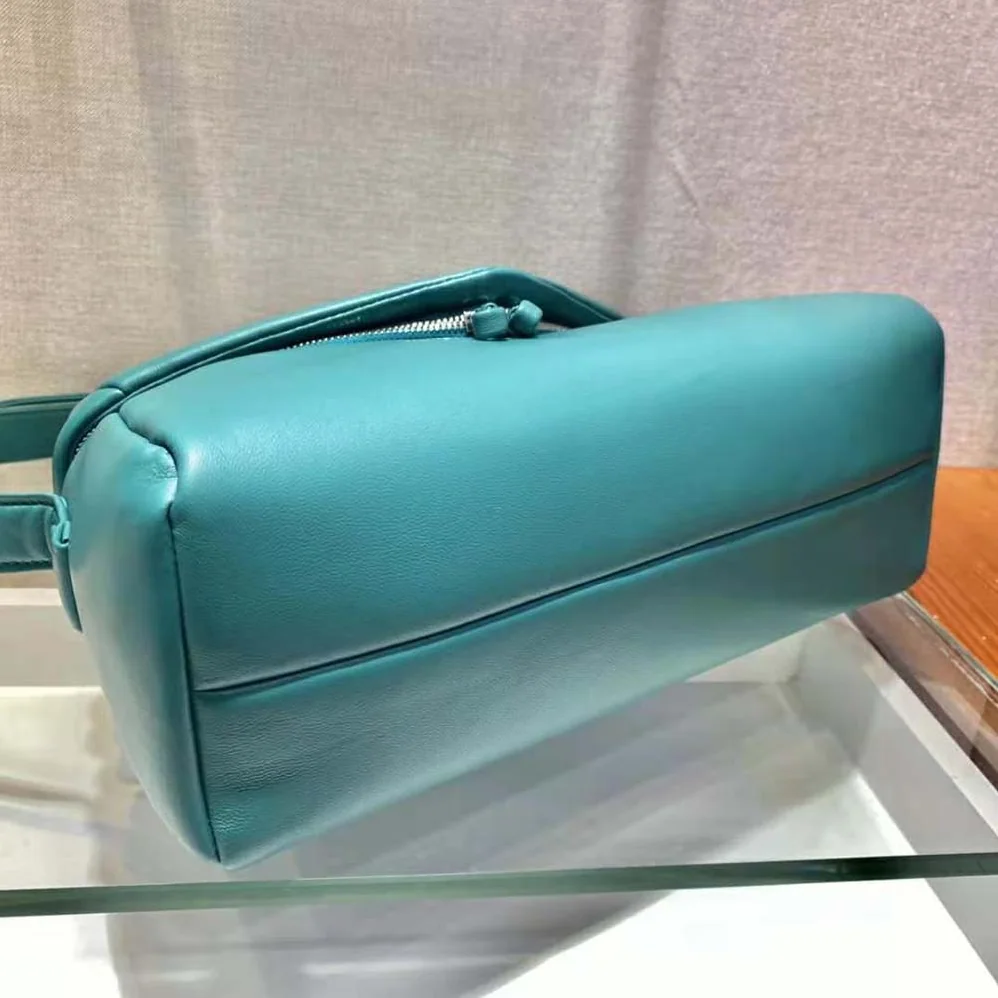 Prada Padded Nappa Leather Prada Signaux Bag for Women in Lime Prada Padded Nappa Leather Prada Signaux Bag for Women in Lime