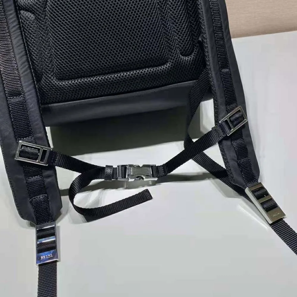 Prada Re-Nylon and Saffiano Leather Backpack with Hood for Men Prada Re-Nylon and Saffiano Leather Backpack with Hood for Men