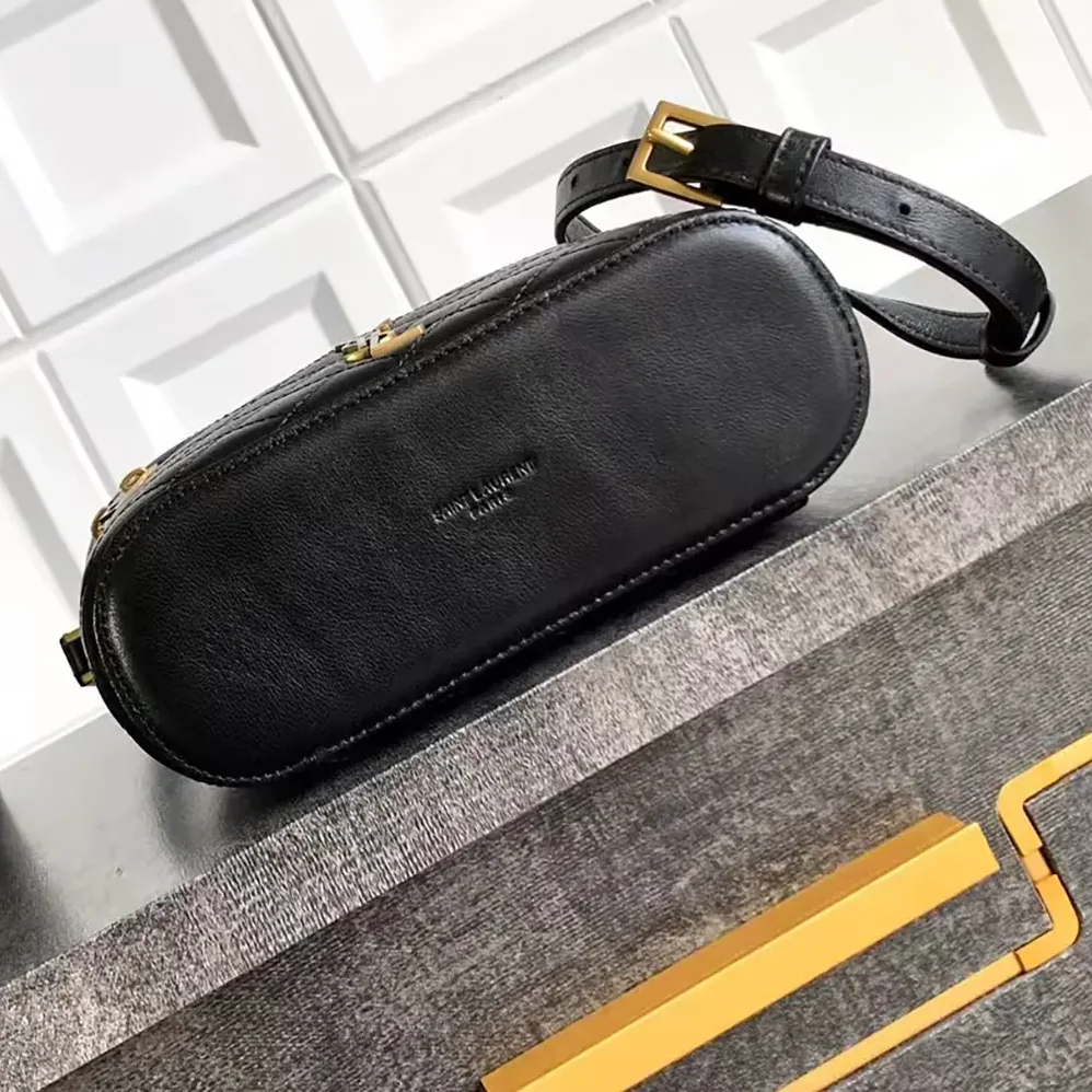 Saint Laurent YSL Gaby Vanity Bag in Lambskin for Women in Black
