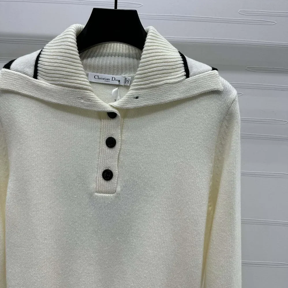 Dior DiorAlps Sweater White Wool and Cashmere Knit for Women