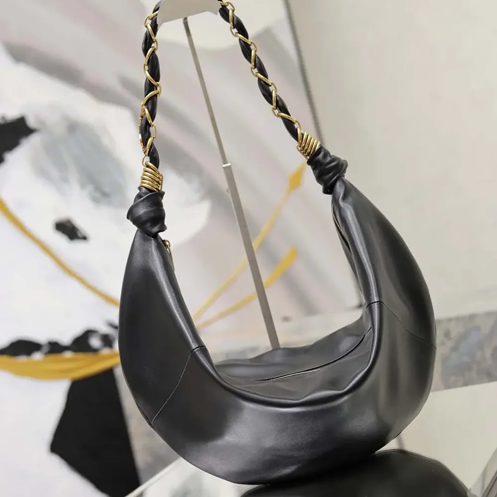 Saint Laurent YSL Amalia Small Hobo In Lambskin for Women in Black