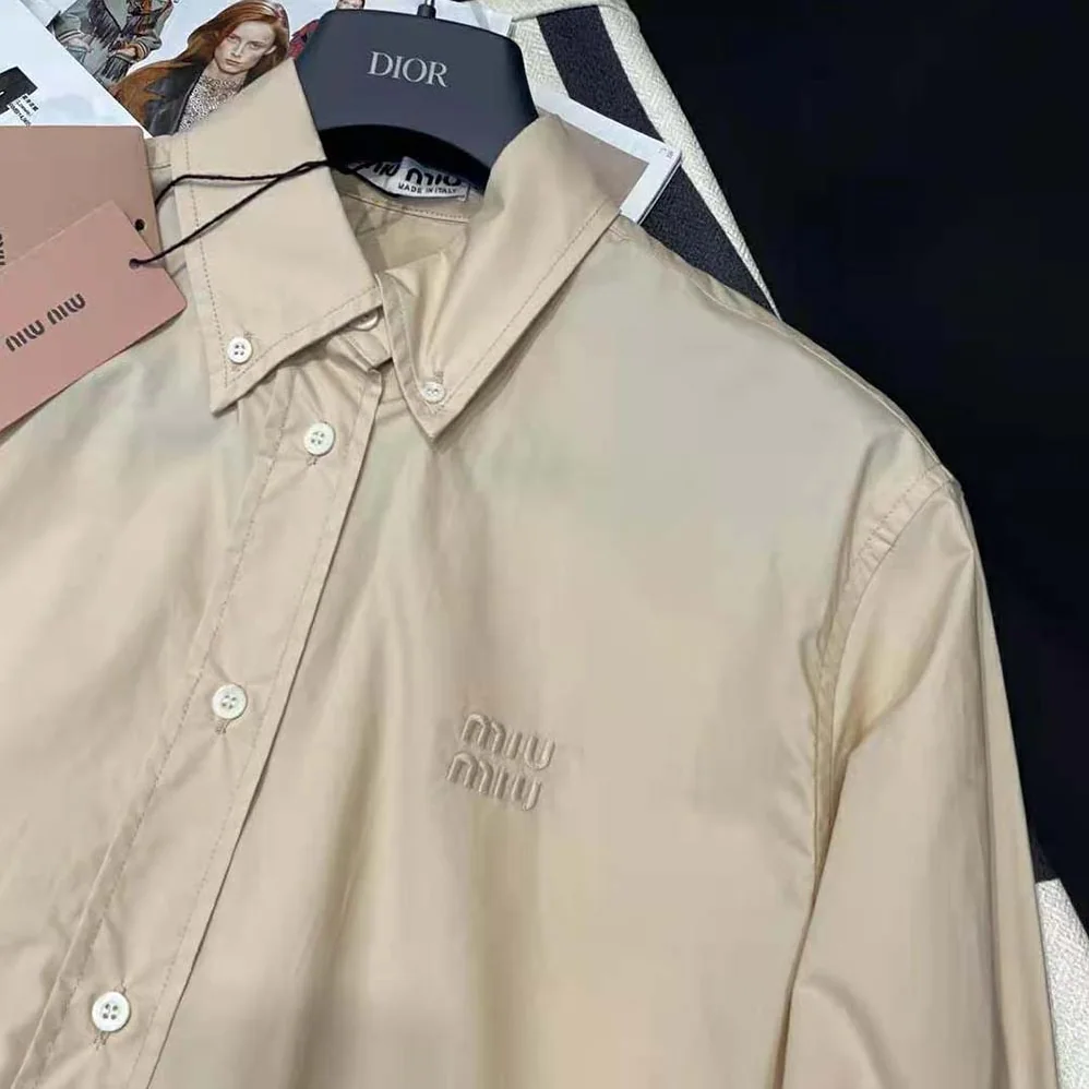 Miu Miu Poplin Shirt-MK1693_10RG_F0A08 for Women