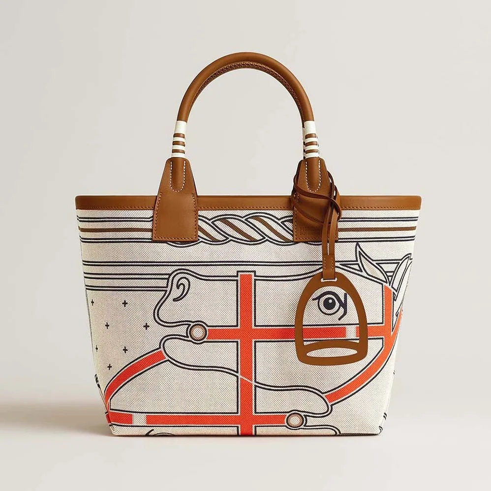 Hermes Steeple 25 Cais Ecru Tote Bag for Unisex in Brown
