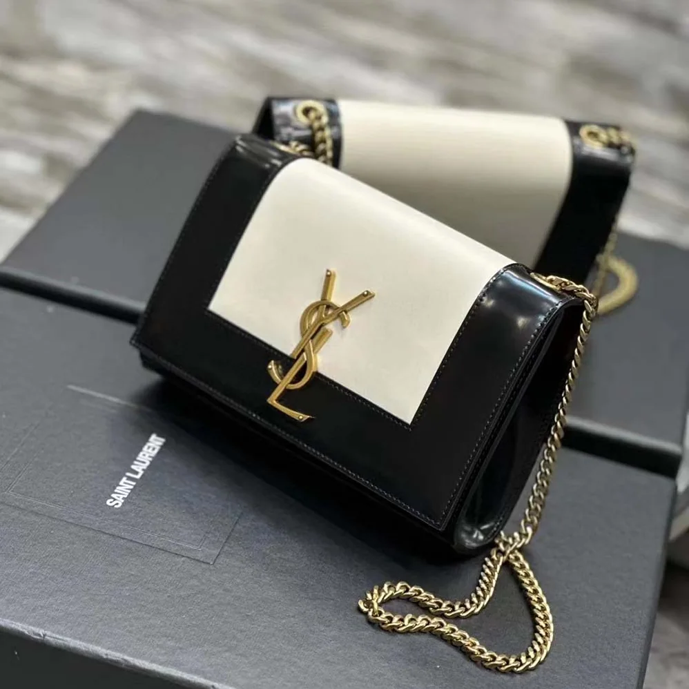 Saint Laurent YSL Small Kate in Smooth and Shiny Leather for Women Saint Laurent YSL Small Kate in Smooth and Shiny Leather for Women