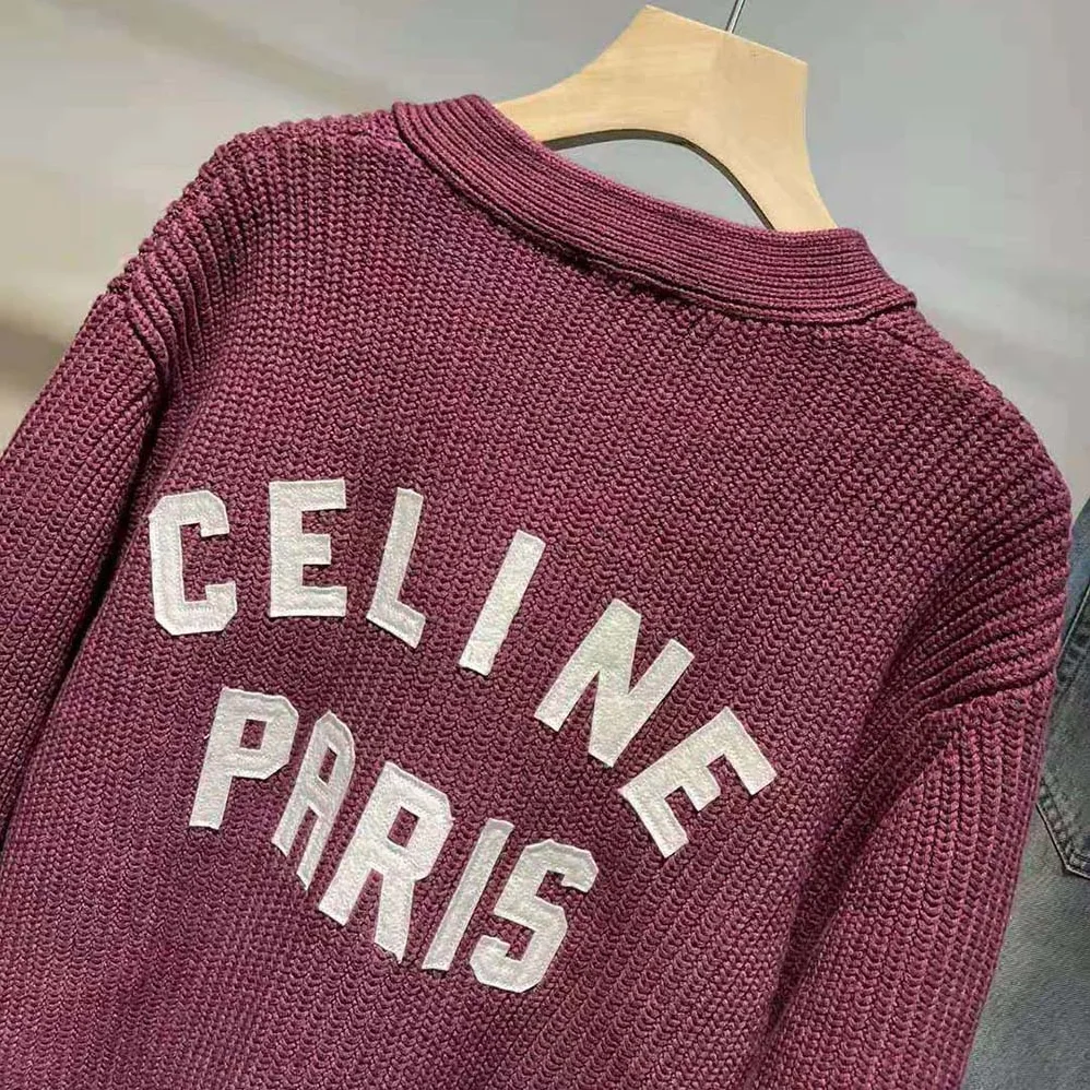 Celine College Cardigan in Cotton for Men