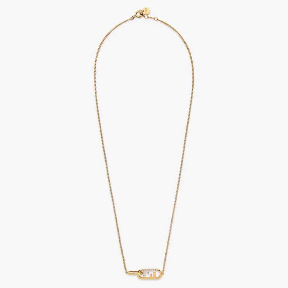 Fendi O Lock Necklace Gold for Women in Colored Necklace Fendi O Lock Necklace Gold for Women in Colored Necklace