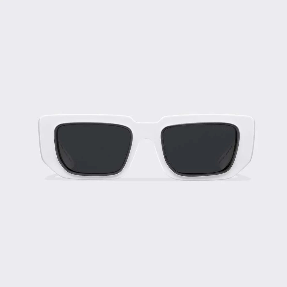 Prada Symbole Sunglasses with Traditional Prada Triangle Logo for Women in White Prada Symbole Sunglasses with Traditional Prada Triangle Logo for Women in White