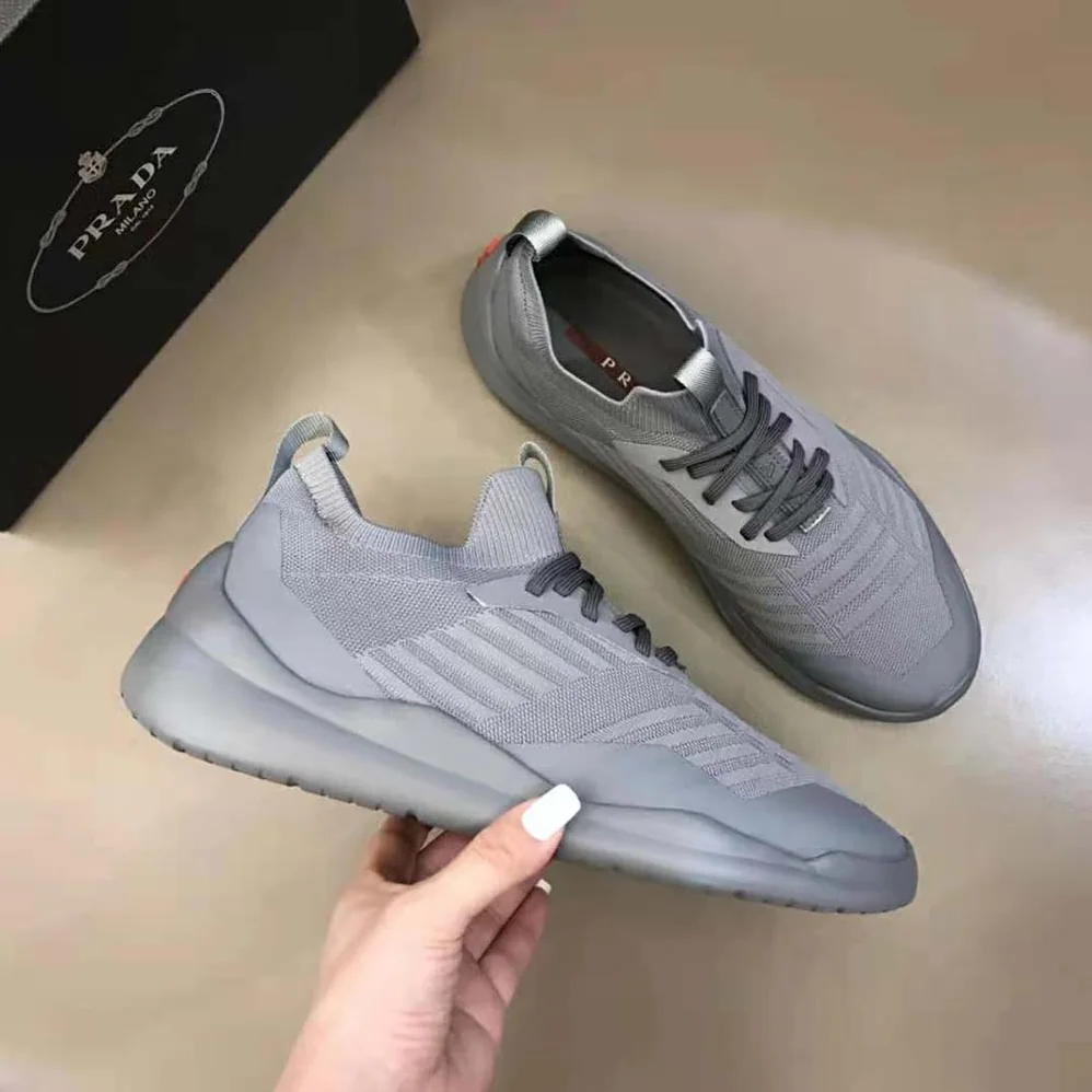 Prada Toblach Technical Fabric Sneakers for Unisex in Gray Prada Toblach Technical Fabric Sneakers for Unisex in Gray
