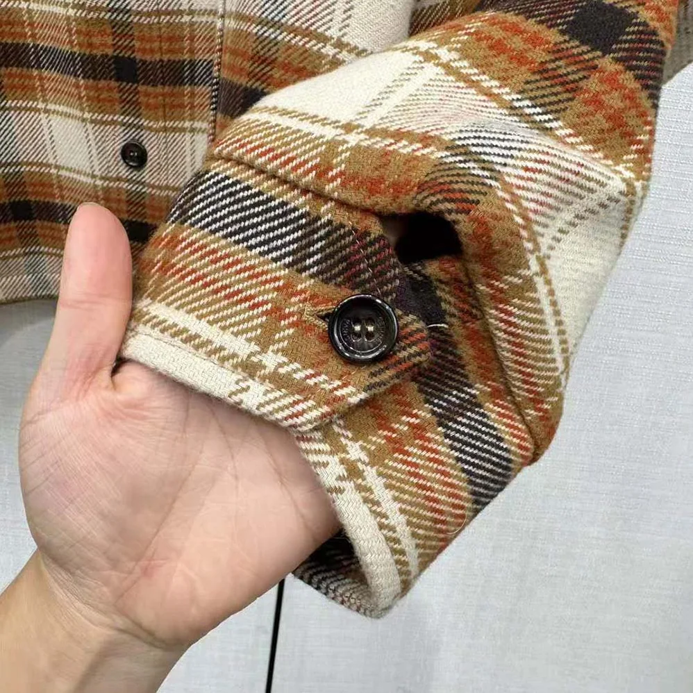 Celine Hooded Overshirt in Checked Wool for Men Celine Hooded Overshirt in Checked Wool for Men