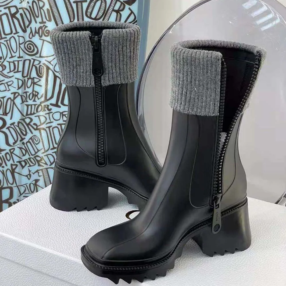 Chloe Betty Rain Boot in PVC for Women in Black