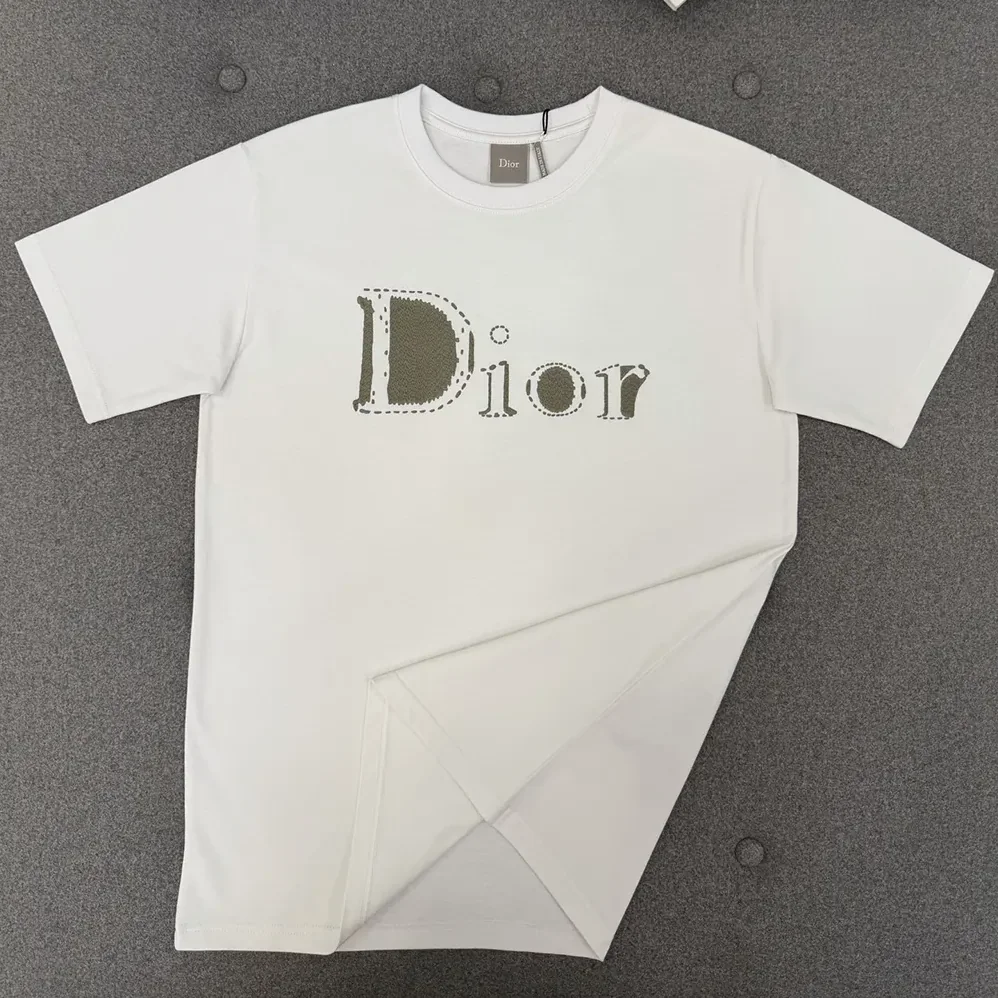 Dior Reverse T-Shirt Relaxed Fit White Cotton Jersey for Women Dior Reverse T-Shirt Relaxed Fit White Cotton Jersey for Women