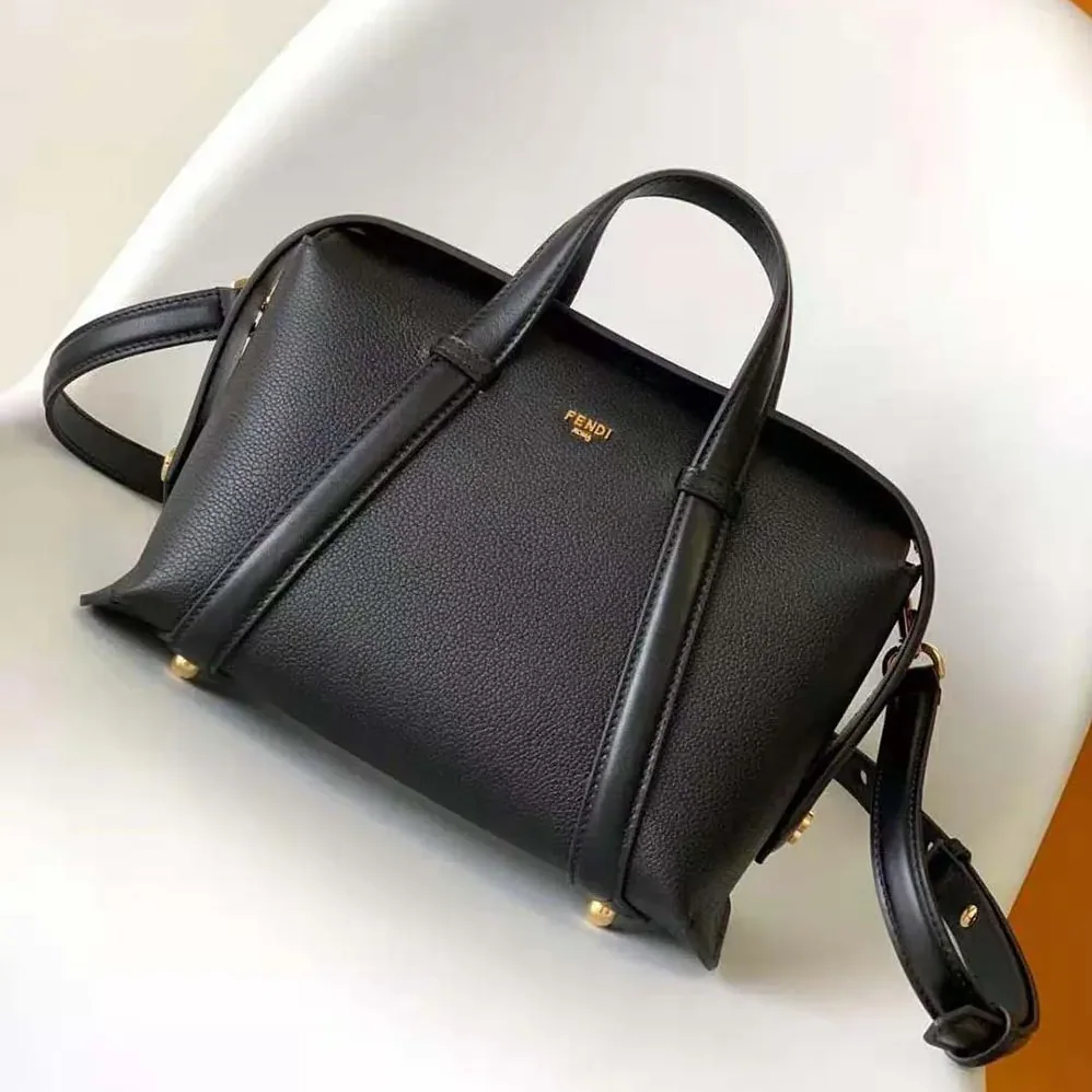 Fendi Boston 365 Black Leather Bag for Women
