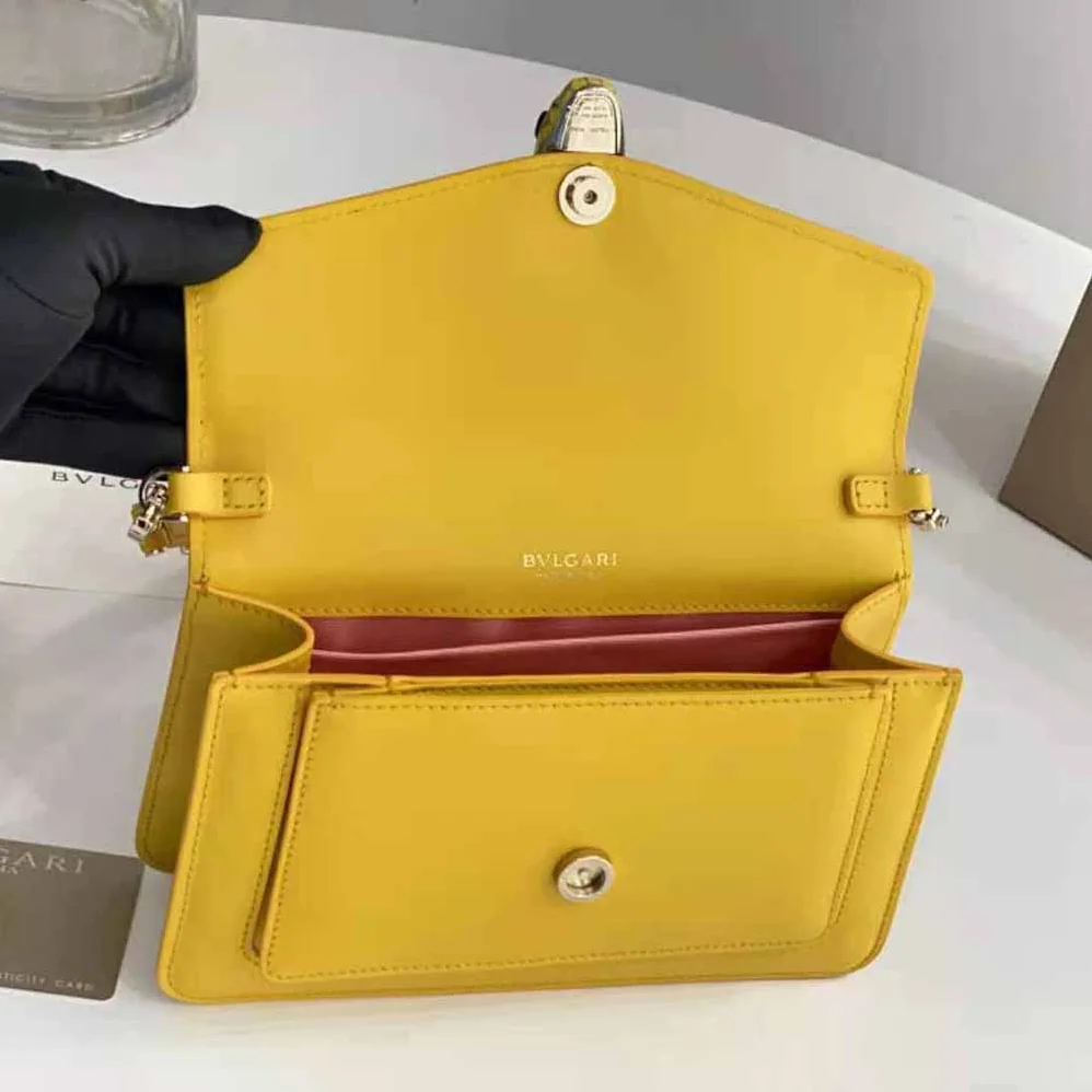 Bvlgari Serpenti Forever East-West Shoulder Bag for Women in Yellow Bvlgari Serpenti Forever East-West Shoulder Bag for Women in Yellow
