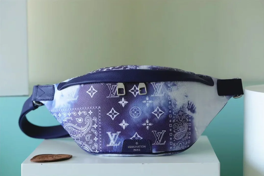 Louis Vuitton Discovery Bumbag PM in Monogram Blue Silver Hardware Louis Vuitton Discovery Bumbag PM in Monogram Blue Silver Hardware