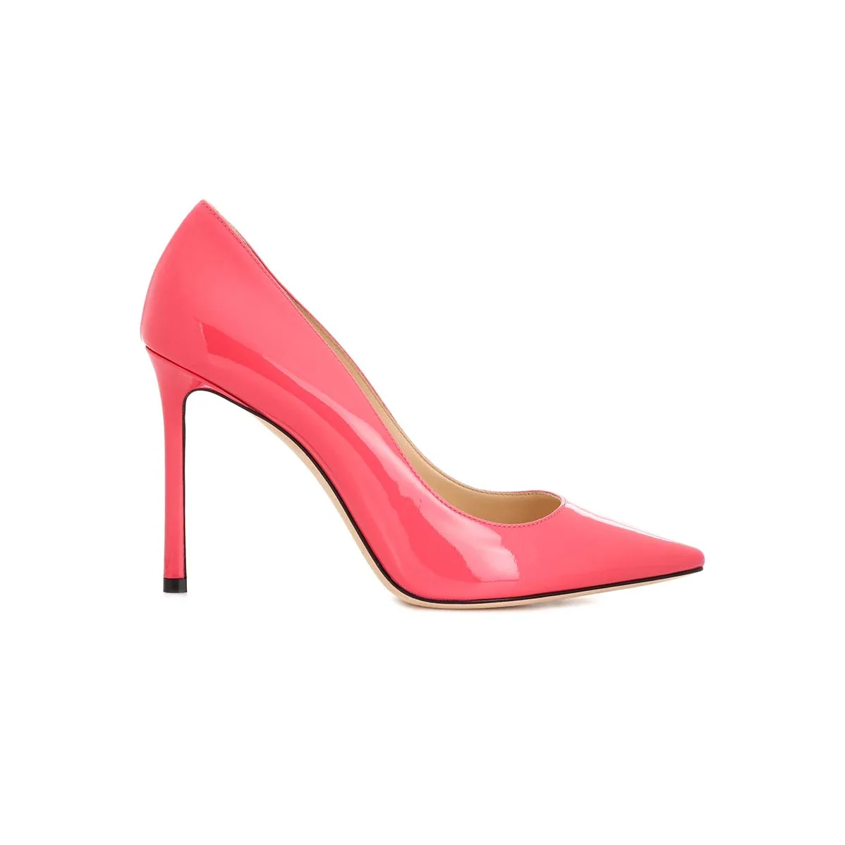 Jimmy Choo Romy 100 Patent Leather Pointy Toe Pumps Shoes Carmine for Women Jimmy Choo Romy 100 Patent Leather Pointy Toe Pumps Shoes Carmine for Women