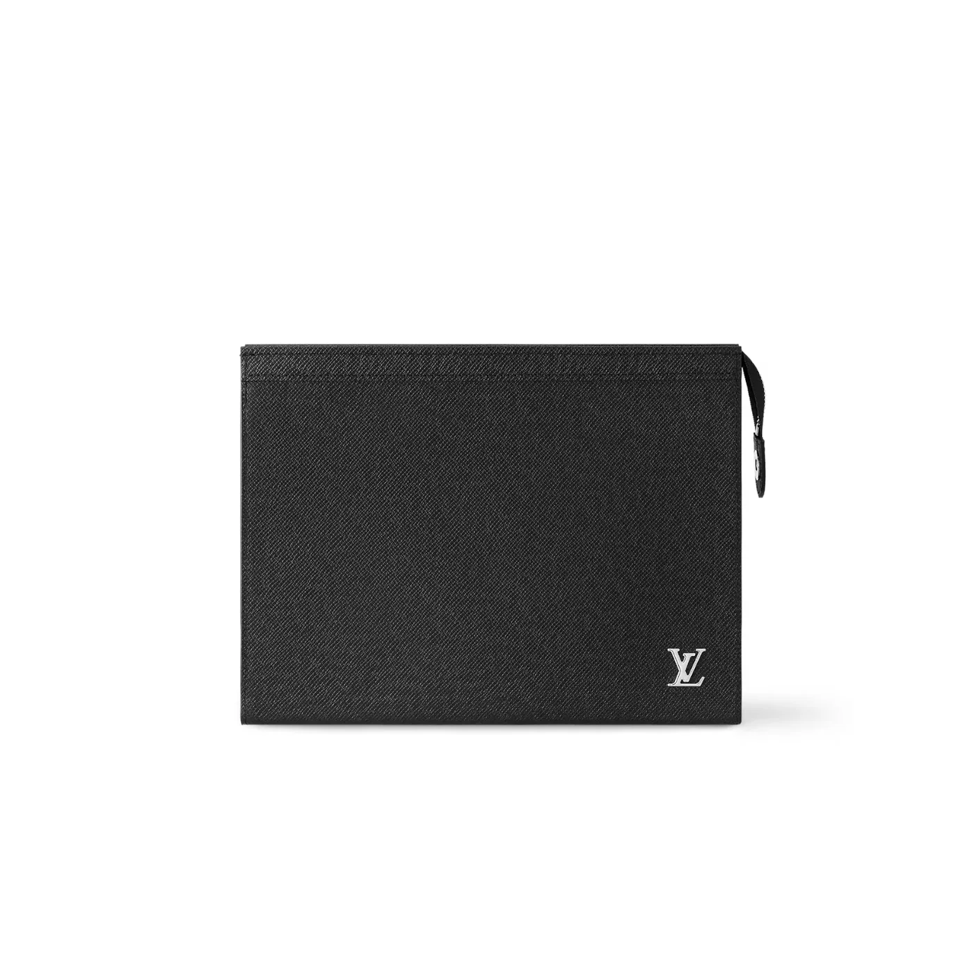 Louis Vuitton Pochette Voyage Pouch in Black Silver Hardware Louis Vuitton Pochette Voyage Pouch in Black Silver Hardware