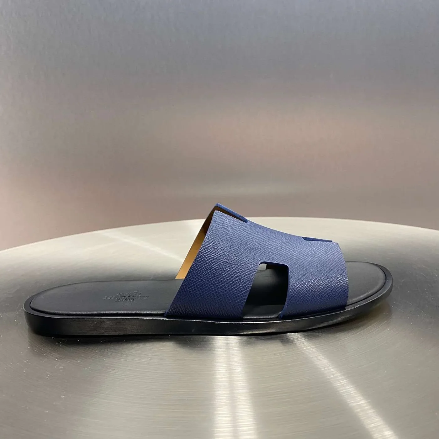 Hermes Oran Sandal Navy Blue Hermes Oran Sandal Navy Blue