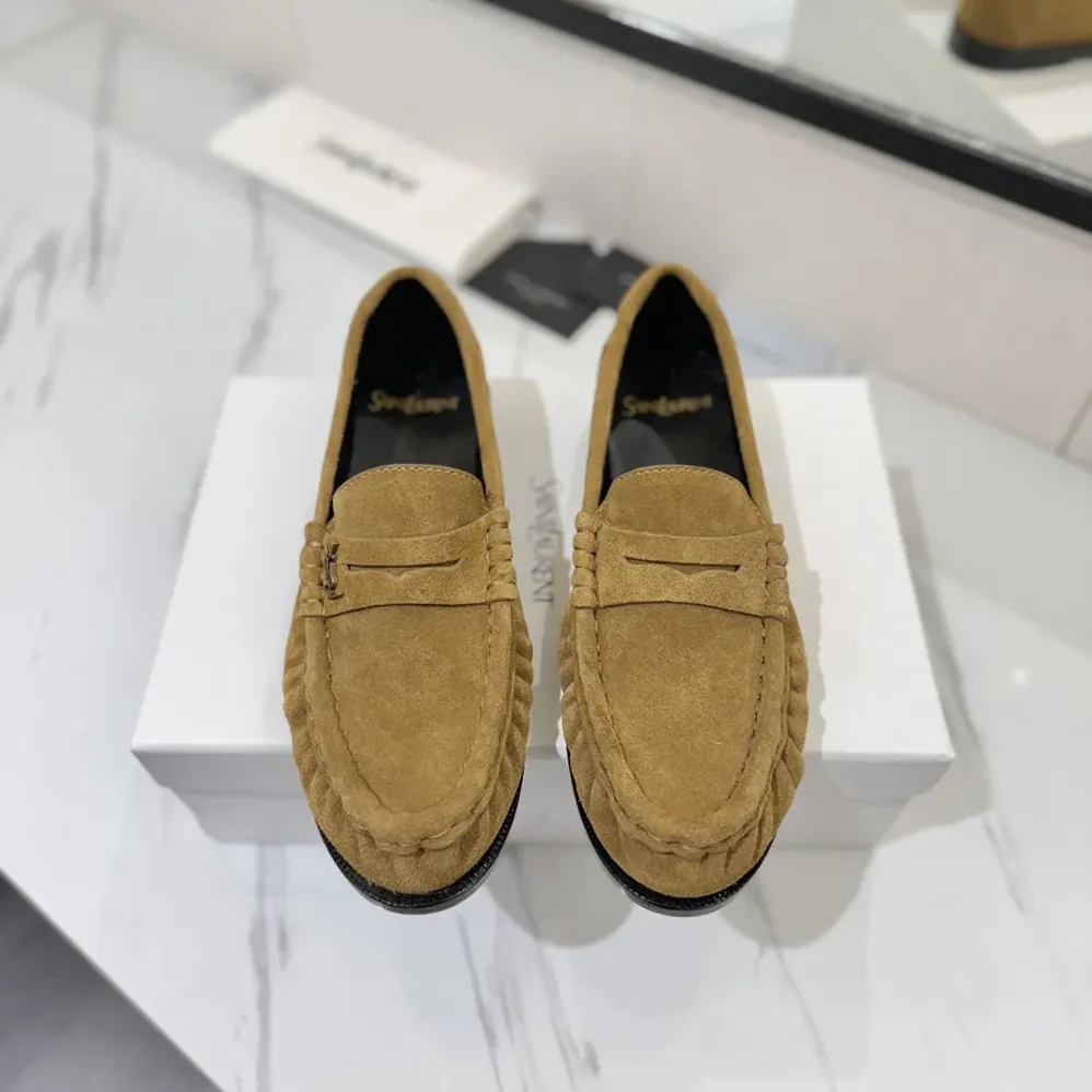 Saint Laurent YSL Le Loafer Supple in Suede for Unisex in Brown Saint Laurent YSL Le Loafer Supple in Suede for Unisex in Brown
