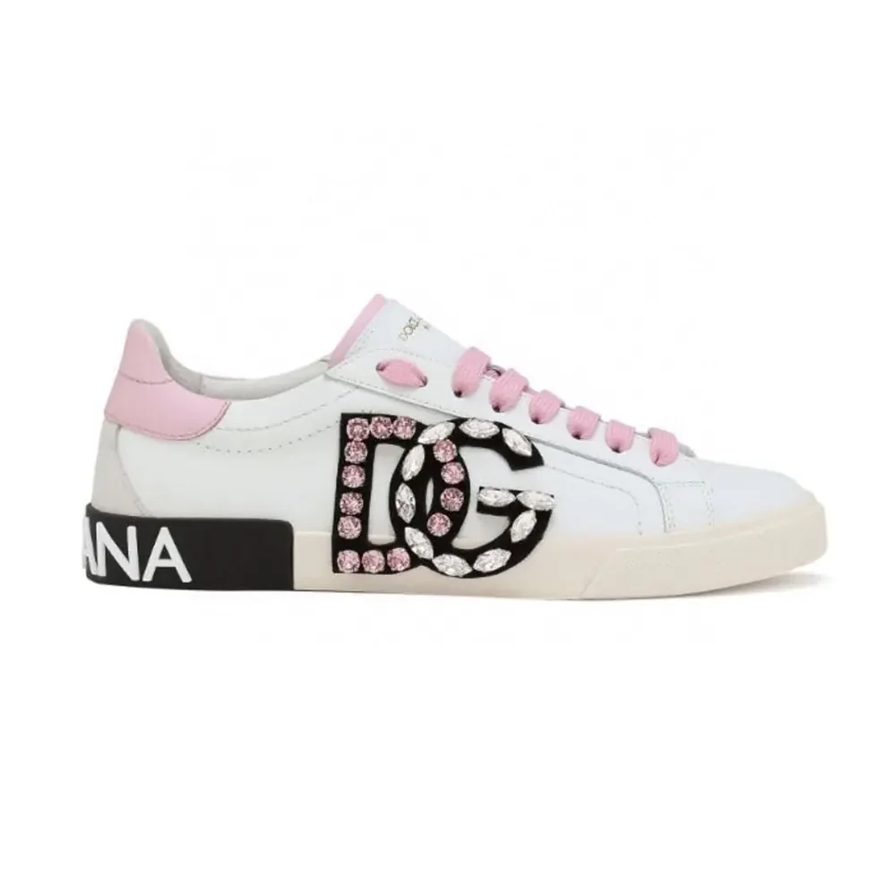 Dolce Gabbana D&G Calfskin Portofino Sneakers White for Women Dolce Gabbana D&G Calfskin Portofino Sneakers White for Women