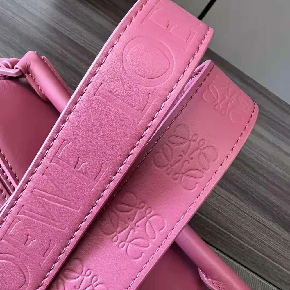 Loewe Mini Puzzle Bag in Satin Calfskin for Women in Pink Loewe Mini Puzzle Bag in Satin Calfskin for Women in Pink