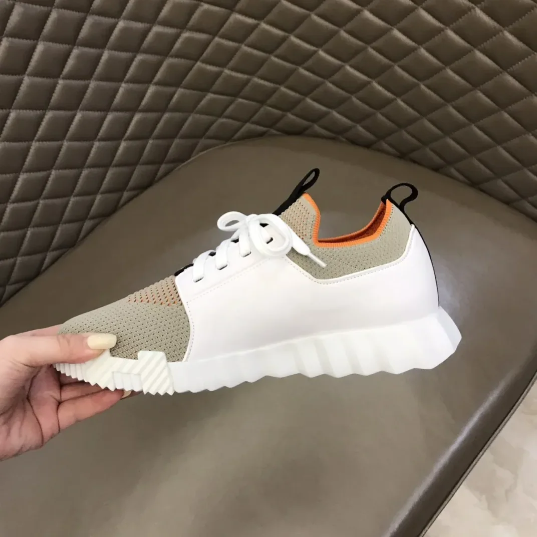 Hermes Depart Sneakers White in Light Grey Hermes Depart Sneakers White in Light Grey