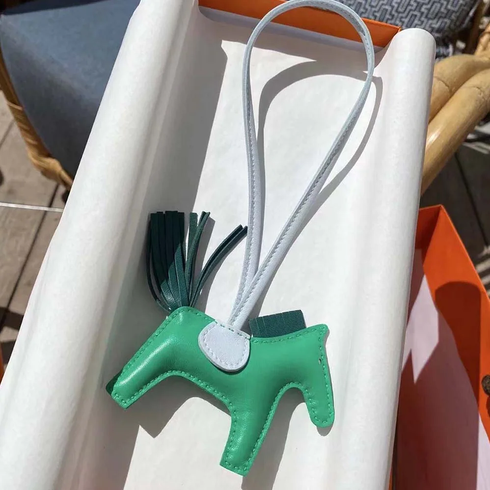 Hermes Rodeo MM Charm for Unisex in Green