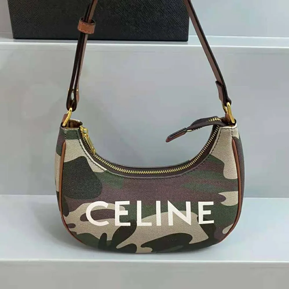 Celine AVA Bag in Canvas with Camouflage and Celine Print for Women
