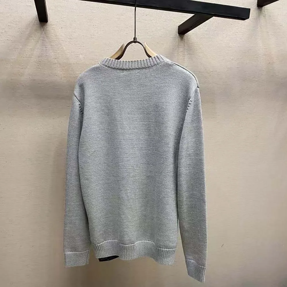 Prada Wool and Cashmere Crew-Neck Sweater for Men in Gray Prada Wool and Cashmere Crew-Neck Sweater for Men in Gray
