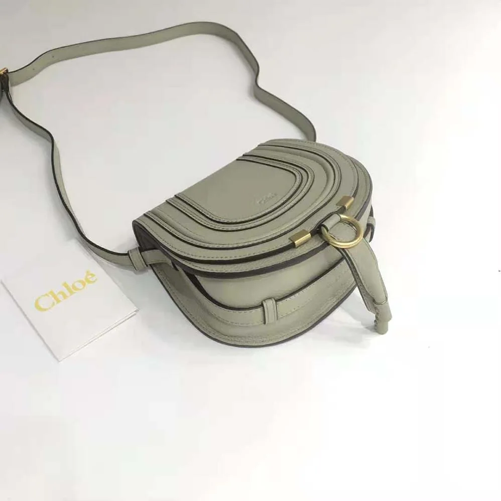 Chloe Marcie Small Saddle Bag for Women in Green Chloe Marcie Small Saddle Bag for Women in Green