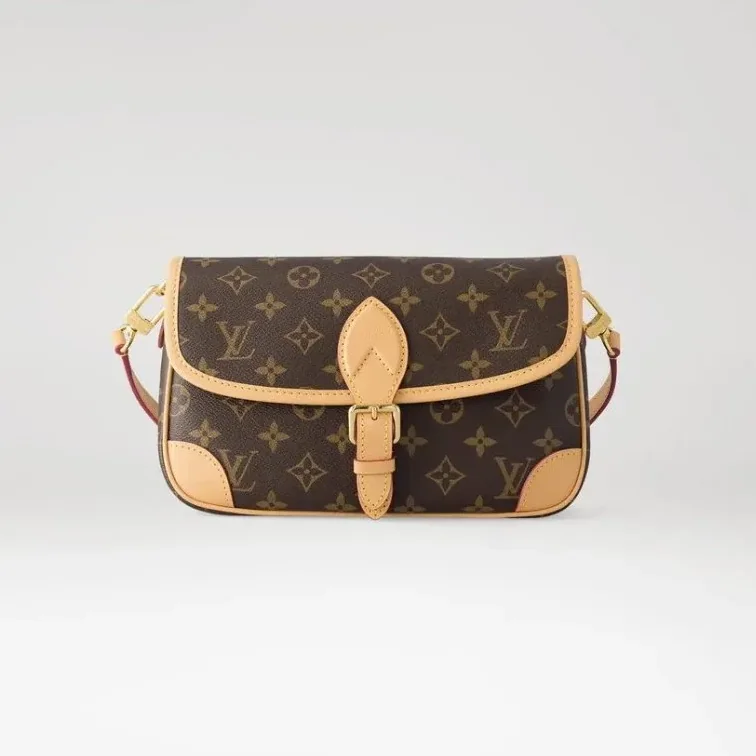 Louis Vuitton Diane Shoulder Bag in Brown Monogram Gold Hardware