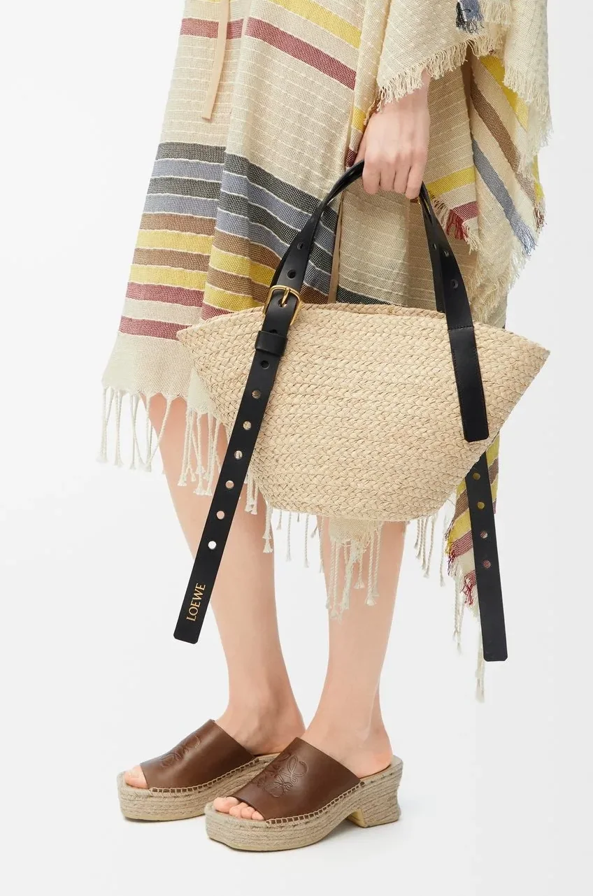 Loewe Small Punch Hole Basket Raffia Natural / - A223BBPX01