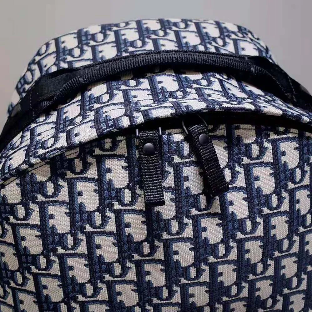 Dior Travel Backpack Blue Dior Oblique Technical Jacquard for Men Dior Travel Backpack Blue Dior Oblique Technical Jacquard for Men