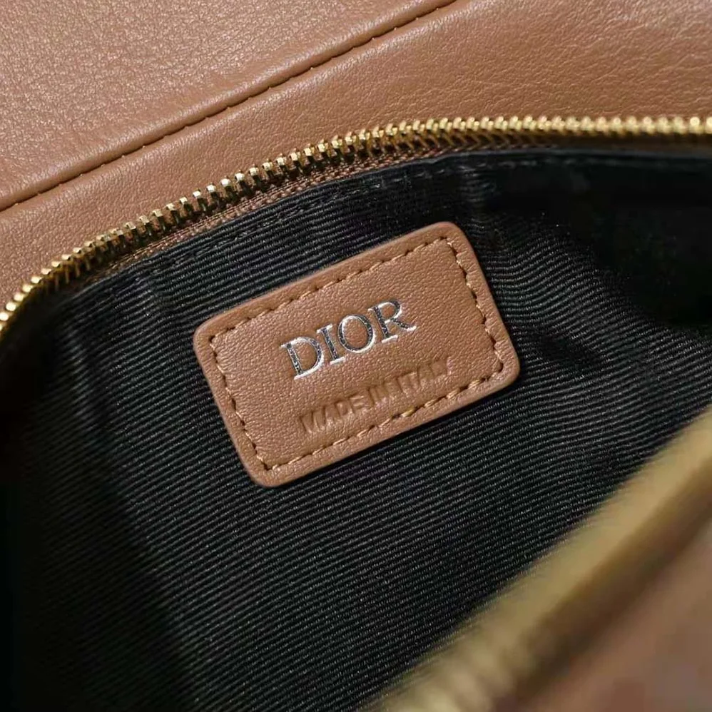 Dior Saddle Bag Coffee CD Diamond Canvas and Smooth Calfskin for Men Dior Saddle Bag Coffee CD Diamond Canvas and Smooth Calfskin for Men