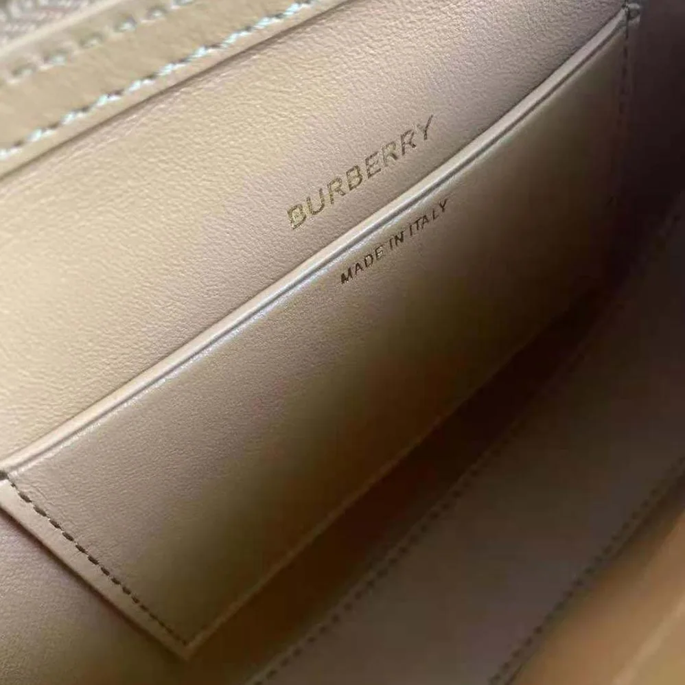 Burberry Mini Leather Zip Olympia Bag for Women in Brown