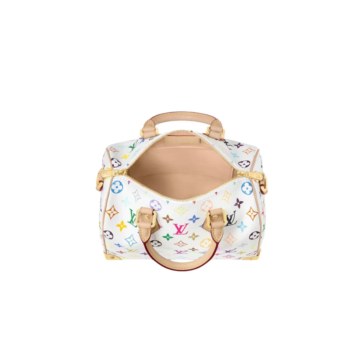 Louis Vuitton LV x TM Speedy Bandouliere 25 Top Handle Bag in Multicolored Gold Hardware Louis Vuitton LV x TM Speedy Bandouliere 25 Top Handle Bag in Multicolored Gold Hardware