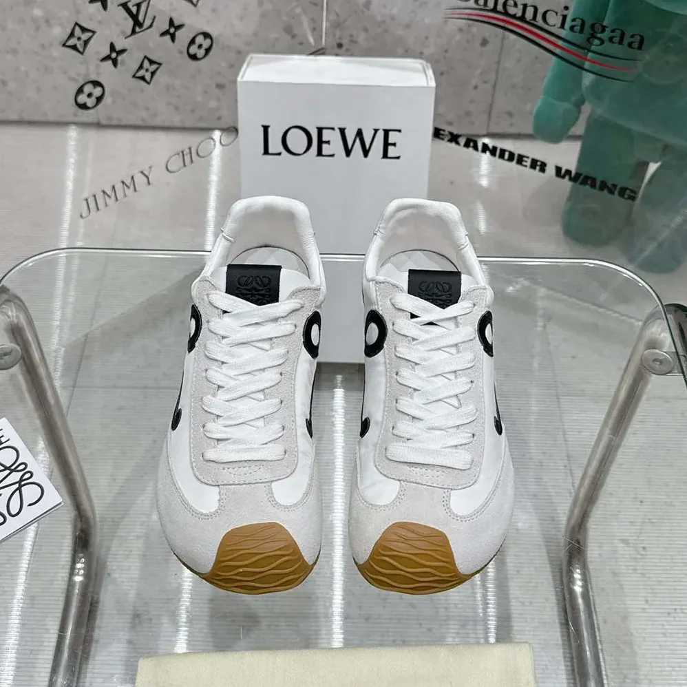 Loewe Ballet Runner 2.0 in Nylon and Calfskin for Unisex in White Loewe Ballet Runner 2.0 in Nylon and Calfskin for Unisex in White