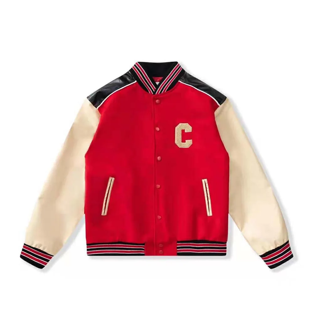 Celine Classic Teddy Jacket in Textured Wool for Women in Red
