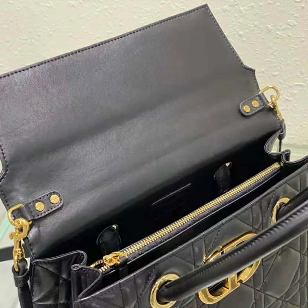 Dior Medium ST Honore Tote Black Macrocannage Lambskin for Women Dior Medium ST Honore Tote Black Macrocannage Lambskin for Women
