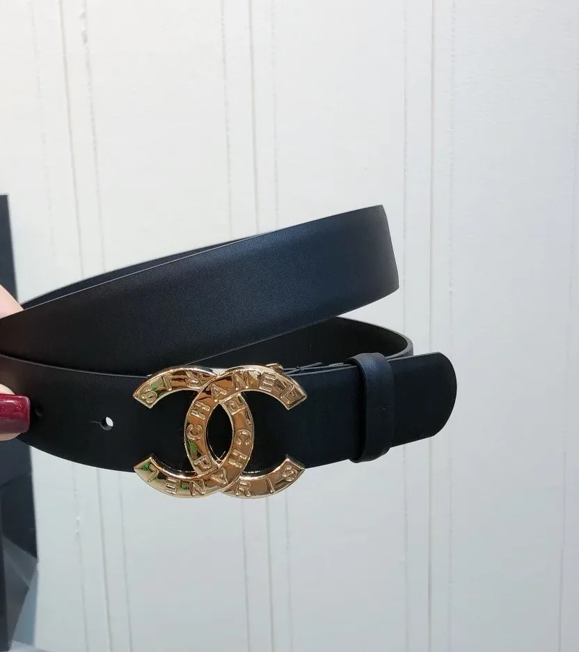 Chanel Belt With Double C Buckle Black for Women