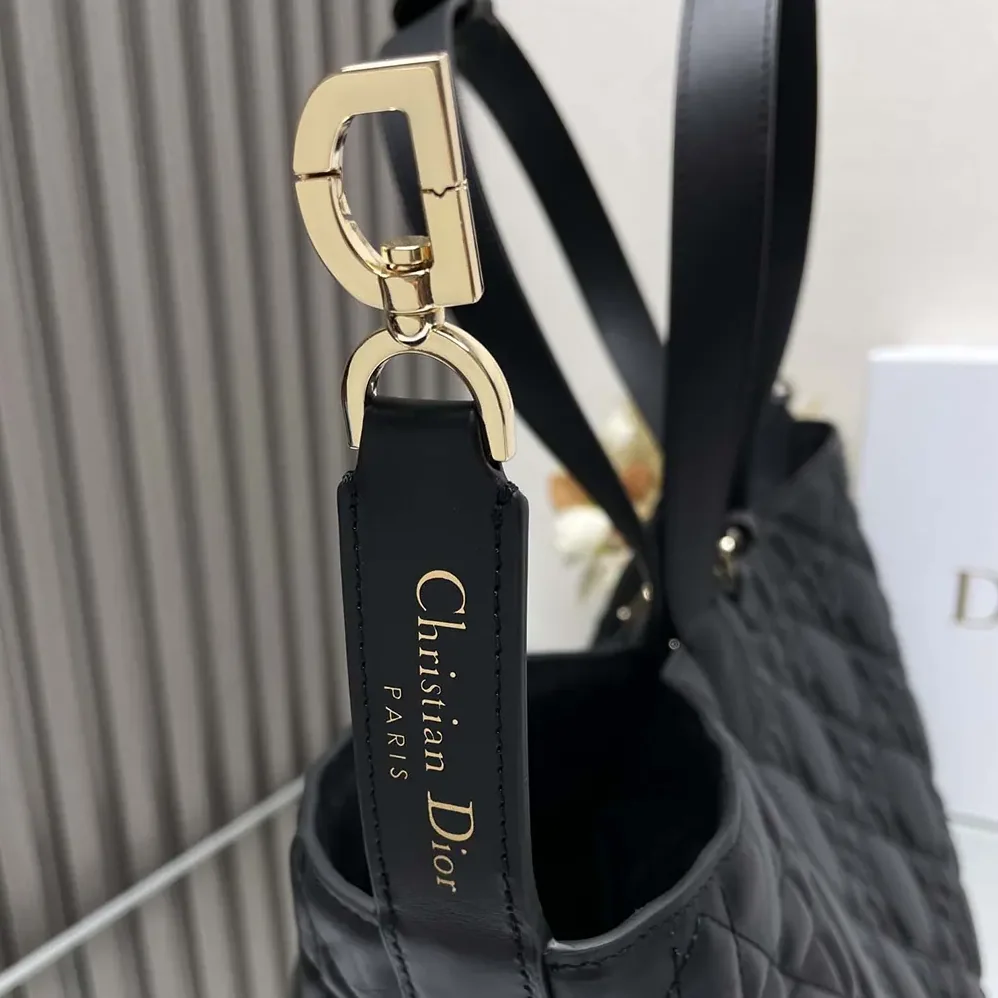 Dior Large Dior Toujours Bag Black Macrocannage Calfskin for Women Dior Large Dior Toujours Bag Black Macrocannage Calfskin for Women