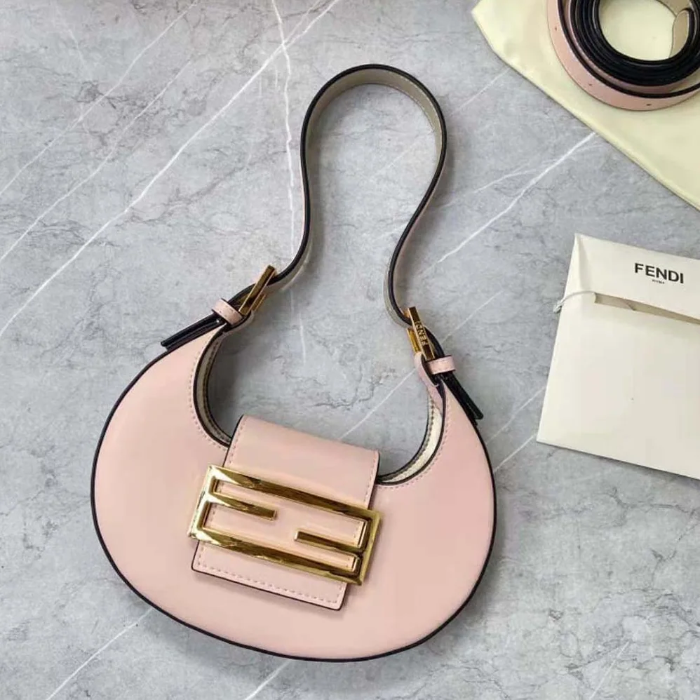 Fendi Cookie Pale Pink Leather Mini Bag for Women Fendi Cookie Pale Pink Leather Mini Bag for Women