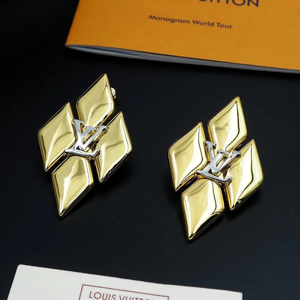 Louis Vuitton GO-14 Earrings Gold Louis Vuitton GO-14 Earrings Gold