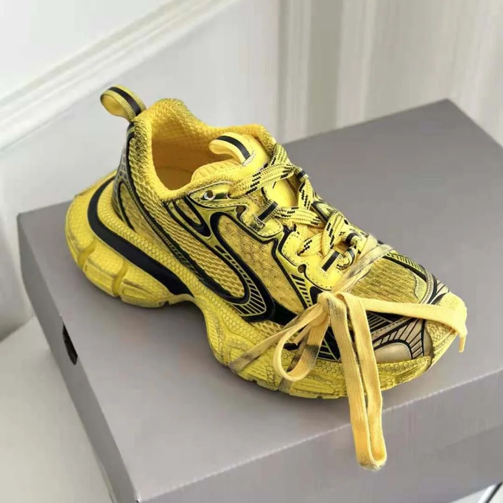 Balenciaga 3XL Sneaker in Yellow and Black Mesh and Polyurethane for Unisex