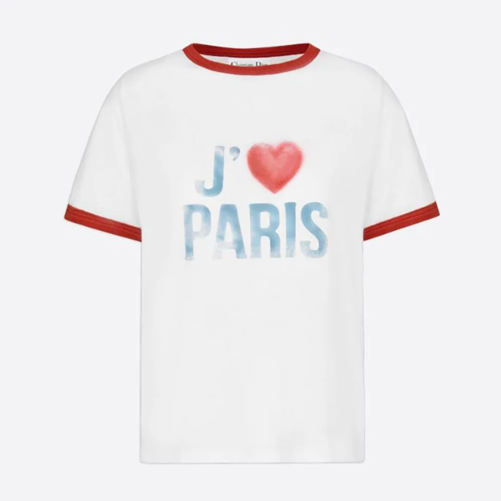 Dior ‘I Love Paris' T for Women in Shirt White Cotton Jersey